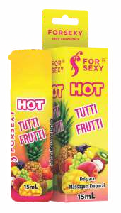 Foto comercial original — GEL HOT SABOR TUTTI-FRUTTI 15ML