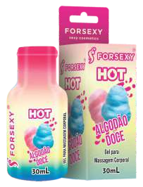 Foto comercial original — GEL HOT SABOR ALGODÃO DOCE 30ML