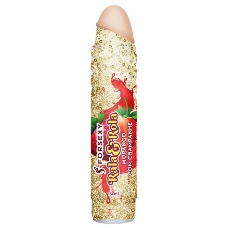 RALA E ROLA ÓLEO MASSAGEM INTERATIVO MORANGO CHAMPANHE 150ML